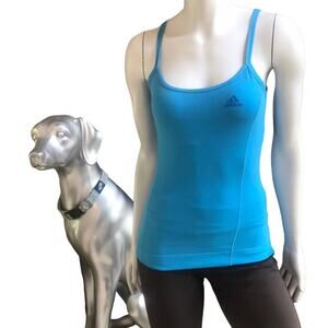 adidas Climalite Tank with Built in Bra Blue Women's Size Small